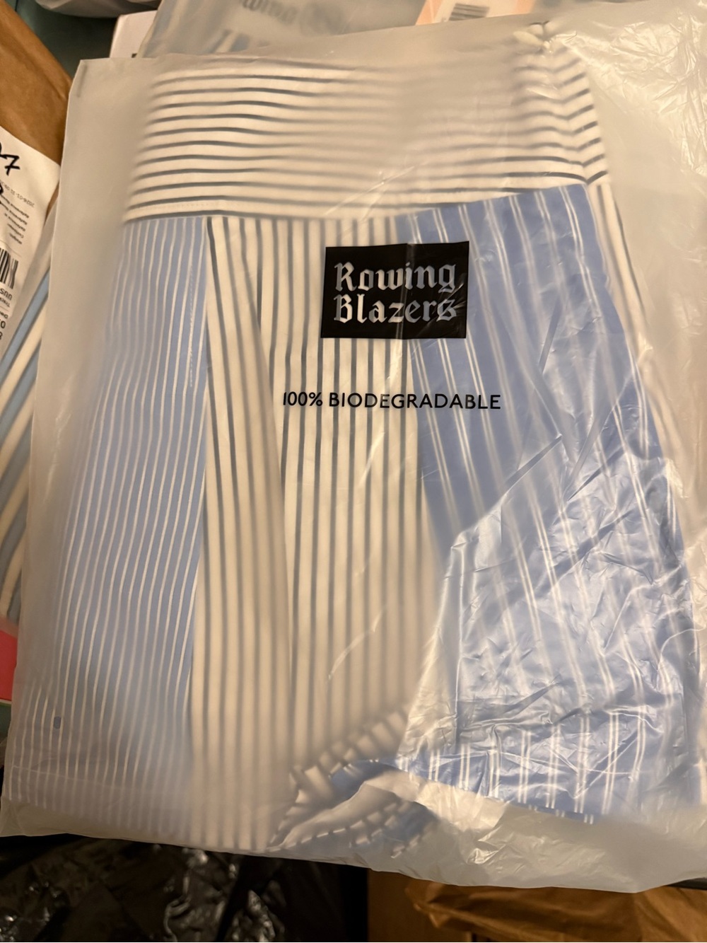 Rowing Blazers Mini Mixed Striped Pleated Skirt